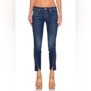 AMO The Twist Mid Rise Ankle Crop Jeans in True Blue Size 26